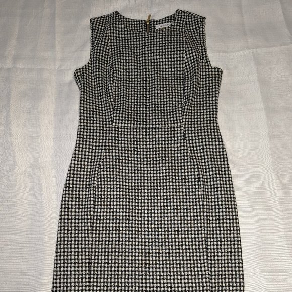 Calvin Klein Dresses & Skirts - Calvin Klein Women's Geo-Print Jacquard Compression Dress (8, White/Black)